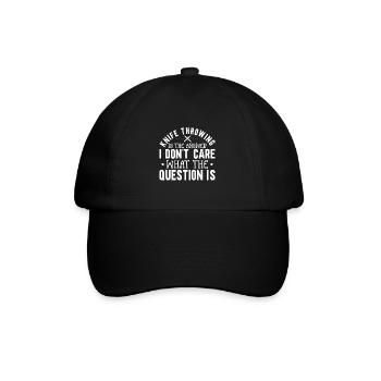 Messerwurfscheibe Geschenk Messerwerfer - Baseballkappe - Schwarz/Schwarz - Vorne