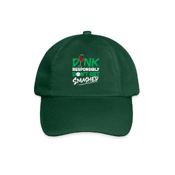 Pickleball Pun Wine Dink - Casquette classique - vert bouteille - Devant