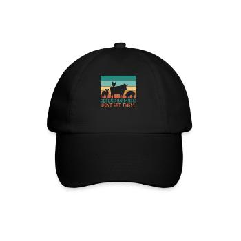 Veggie Lover Vegan Gift - Baseball Cap - black/black - Front