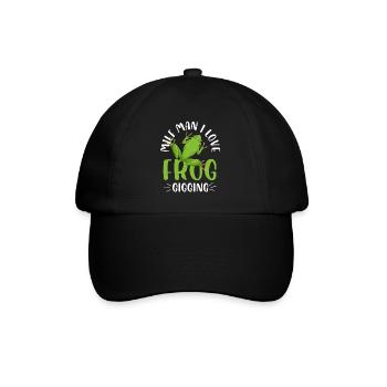 man I love frog gigging Design for a frog - Baseball Cap - black/black - Front