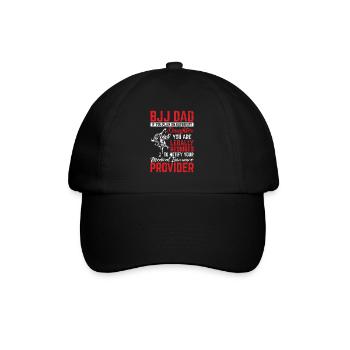 BJJ Dad Protector Funny Brazilian Jiu Jitsu Father - Baseball Cap - black/black - Front