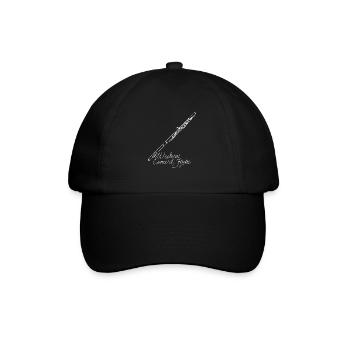Western Concert Flute Oneline Art - Western - Baseball Cap - black/black - Front