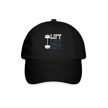 Lift Workout Gewichtheber Gym Gewichtheben - Baseballkappe - Schwarz/Schwarz - Vorne