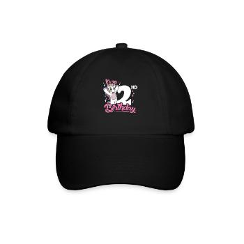 2ème anniversaire Enfants Licorne Toodler Deuxième - Casquette classique - noir/noir - Devant