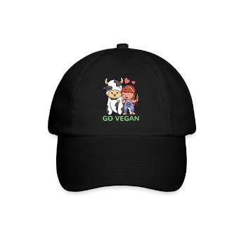 Veggie Lover Vegan Gift - Baseball Cap - black/black - Front