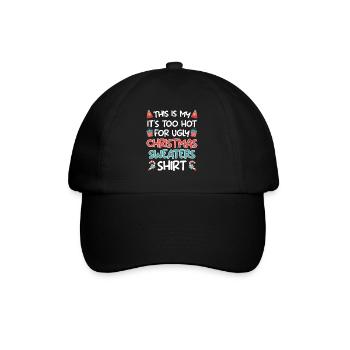 Trop chaud pour les pulls de Noël moches - Casquette classique - noir/noir - Devant