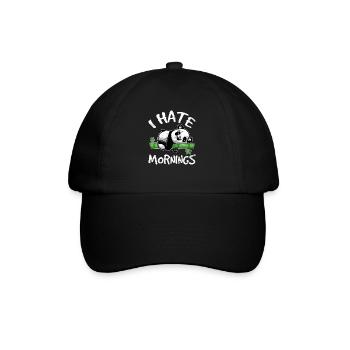 Je déteste les matins Mignon Panda Ours Pour Femmes Panda Lo - Casquette classique - noir/noir - Devant