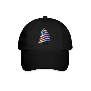 American Christmas Christmas Tree with US - Baseball Cap - black/black - Front