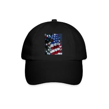 American Christmas Christmas Tree with US - Baseball Cap - black/black - Front