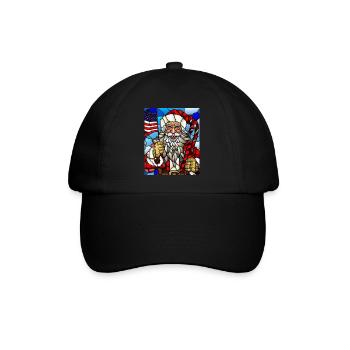 Amerikanisches Weihnachten Weihnachtsmann - Baseballkappe - Schwarz/Schwarz - Vorne