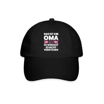 Oma Großmutter Großmütter Geschenk - Baseballkappe - Schwarz/Schwarz - Vorne