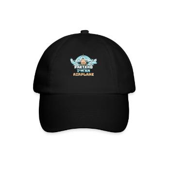 Pretend Im An Airplane Pilot Gift - Baseball Cap - black/black - Front