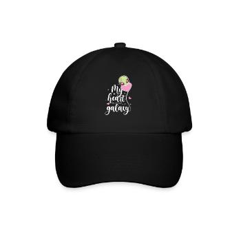 Heart is on the Galaxy Space Universe Astronaut - Baseball Cap - black/black - Front