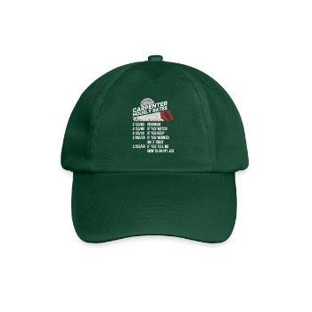 Charpentier Taux horaire Drôle de menuiserie menuiserie - Casquette classique - vert bouteille - Devant