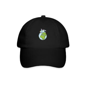 Earth Day Cute Unicorn Dab loves world - Baseballkappe - Schwarz/Schwarz - Vorne