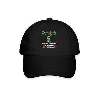 Cher Père Noël avant que j’explique combien savez-vous - Casquette classique - noir/noir - Devant