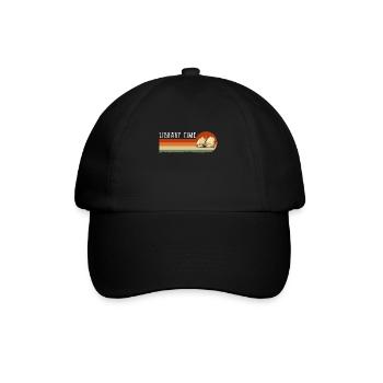 Library Time Vintage Retro Shirt Geschenk - Baseballkappe - Schwarz/Schwarz - Vorne