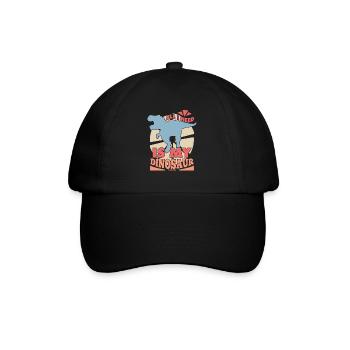 All I Need Is My Dinosaur - Baseballkappe - Schwarz/Schwarz - Vorne