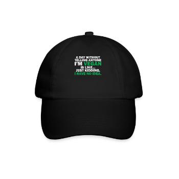 Veggie Lover Vegan Gift - Baseball Cap - black/black - Front