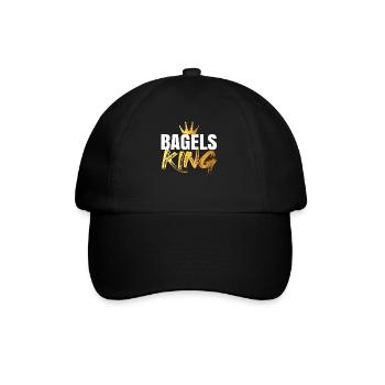 Bagel Bagels Geschenk - Baseballkappe - Schwarz/Schwarz - Vorne