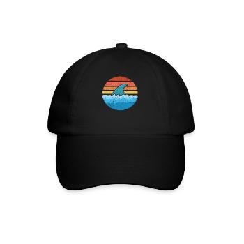 Journée nationale rétro Vintage Old Classic Shark - Casquette classique - noir/noir - Devant