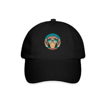 Retro Cheetah sur Zookeeper Wildlife Animal Zoo - Casquette classique - noir/noir - Devant