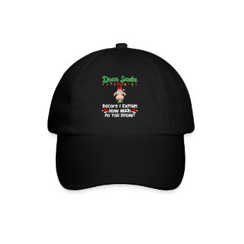 Cher Père Noël avant que j’explique combien savez-vous - Casquette classique - noir/noir - Devant