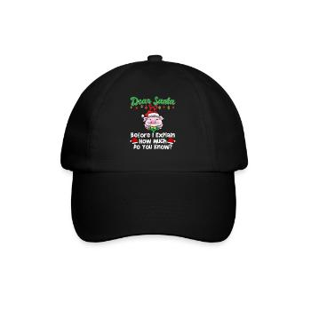 Cher Père Noël avant que j’explique combien savez-vous - Casquette classique - noir/noir - Devant