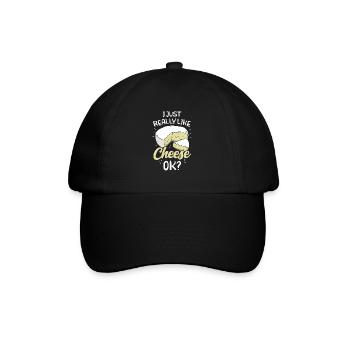 J’aime le fromage juste très amoureux amour doux - Casquette classique - noir/noir - Devant