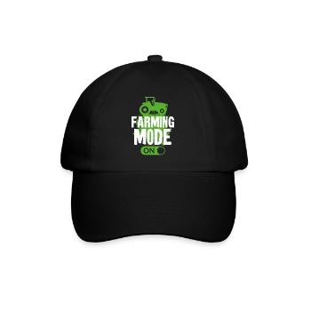 Farming Farmer Vintage Tractor - Baseballkappe - Schwarz/Schwarz - Vorne