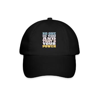 Niemand bist du und das ist deine Macht - Baseballkappe - Schwarz/Schwarz - Vorne