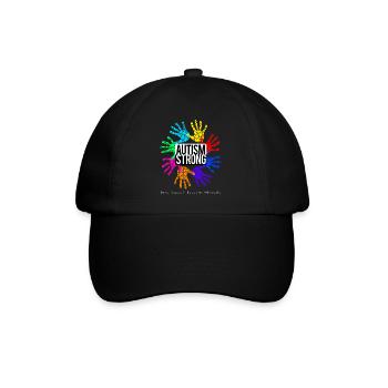 Autism Strong - Baseballkappe - Schwarz/Schwarz - Vorne