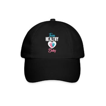 Team Healthy Baby Gender Reveal - Baseball Cap - black/black - Front