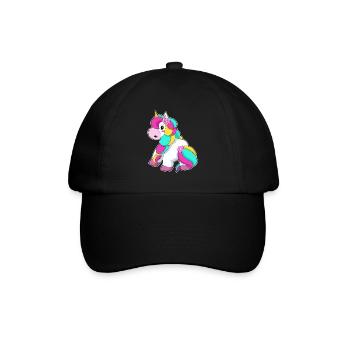 Unicorn Flower - Baseball Cap - black/black - Front