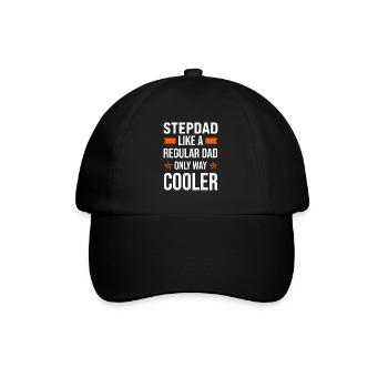 Stiefvater Stiefvater Stieffamilie Geschenk - Baseballkappe - Schwarz/Schwarz - Vorne