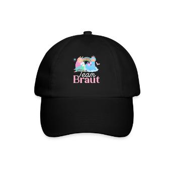 Team Braut ungesellinnen abschied Lama - Baseballkappe - Schwarz/Schwarz - Vorne