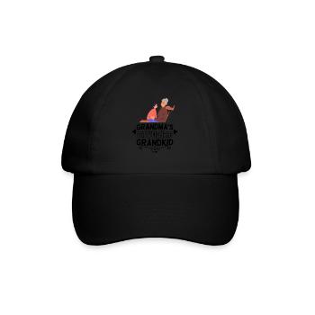 Grandma her dearest grandchild - Baseball Cap - black/black - Front
