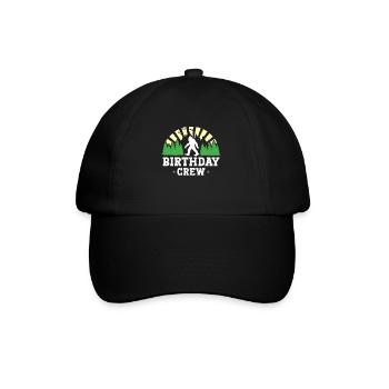 Bigfoot Party Supplies Sasquatch Birthday Crew - Baseball Cap - black/black - Front