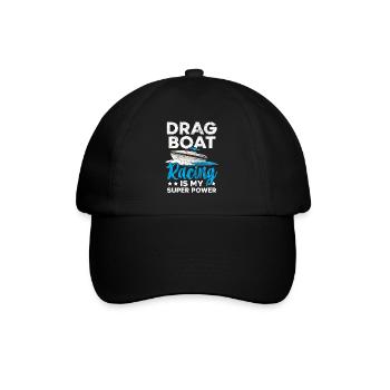 La course de dragsters est ma course de bateaux superpuissante - Casquette classique - noir/noir - Devant