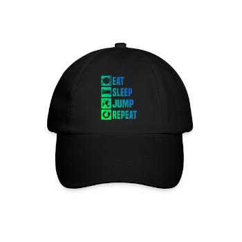 Herren Free Runner Parcours Parkour Free Running - Baseballkappe - Schwarz/Schwarz - Vorne
