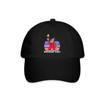 Bigfoot Party Supplies Birthday Girl Sasquatch - Baseball Cap - black/black - Front