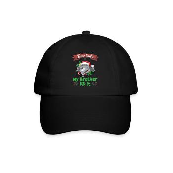 Cher Père Noël Mon frère l’a fait Frères et sœurs Noël - Casquette classique - noir/noir - Devant