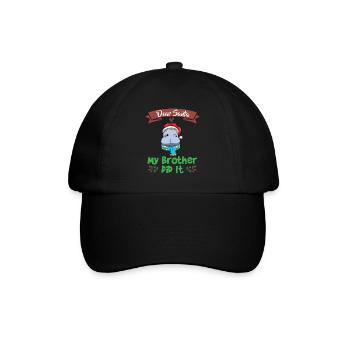 Cher Père Noël Mon frère l’a fait Frères et sœurs Noël - Casquette classique - noir/noir - Devant
