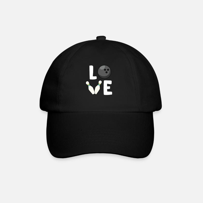Bowling Love Bowling Player Funny Bowling - Baseball Cap - black/black