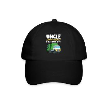 Oncle du camion à ordures du garçon d’anniversaire - Casquette classique - noir/noir - Devant
