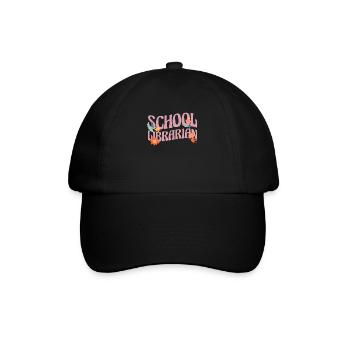 School Librarian Geschenk Schule - Baseballkappe - Schwarz/Schwarz - Vorne