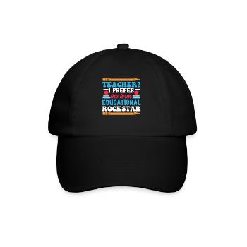 Funny School Humor Teacher - Baseball Cap - black/black - Front