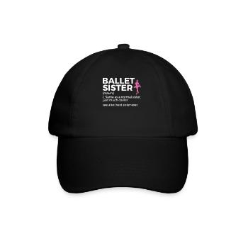 Ballet Tanzen - Baseballkappe - Schwarz/Schwarz - Vorne