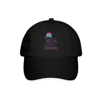Retro Cat Graphic Cat for Cat Owners - Baseball Cap - black/black - Front