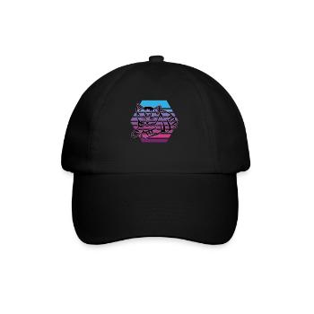 Chat graphique Retro Cat pour les propriétaires de chats - Casquette classique - noir/noir - Devant